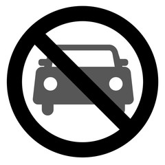 駐車禁止　白黒