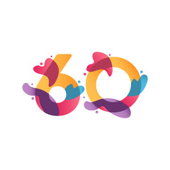 60 Years Anniversary Celebration flux Vector Template Design Illustration
