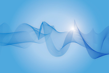 The blue wave pattern abstract background.