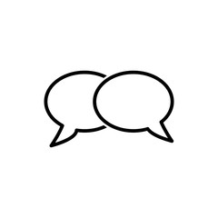 bubble speak icon vector trendy flat style