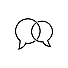 bubble speak icon vector trendy flat style