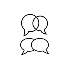 bubble speak icon vector trendy flat style