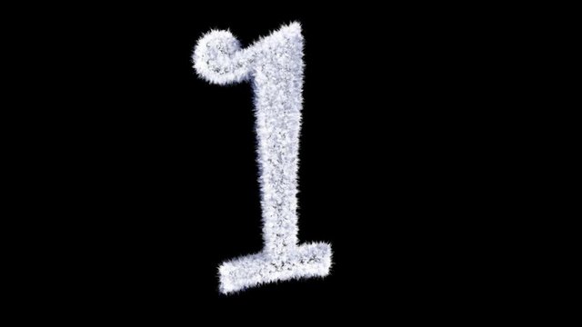 3d animated Christmas ice frost typeface with alpha channel the character  1