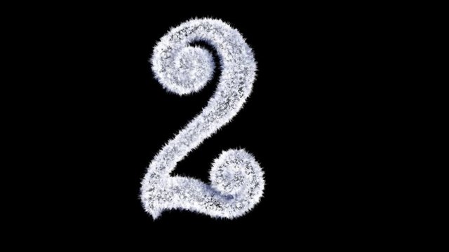 3d animated Christmas ice frost typeface with alpha channel the character  2