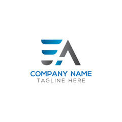 Initial EA Letter Linked Logo. Creative Letter EA Modern Business Logo Vector Template. Initial EA Logo Template Design