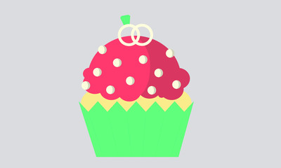 cupcake on light background