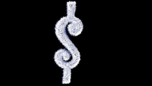 3d animated Christmas ice frost typeface with alpha channel the character  usd