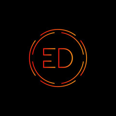 Initial ED Letter Linked Logo. Creative Letter ED Modern Business Logo Vector Template. Initial ED Logo Template Design