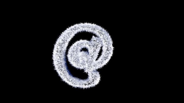 3d animated Christmas ice frost typeface with alpha channel the character  at