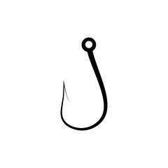 fishing hook icon trendy flat design