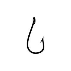 fishing hook icon trendy flat design