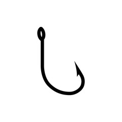 fishing hook icon trendy flat design
