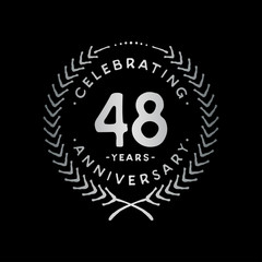 Fototapeta premium 48 years design template. 48th vector and illustration.