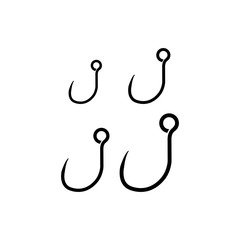 fishing hook icon trendy flat design