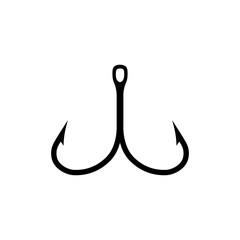 fishing hook icon trendy flat design