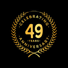49 years design template. 49th vector and illustration.