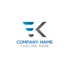 Initial EK Letter Linked Logo. Creative Letter EK Modern Business Logo Vector Template. Initial EK Logo Template Design