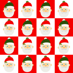 Santa Claus seamless background.