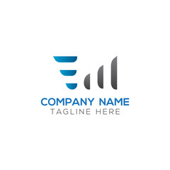 Initial EM Letter Linked Logo. Creative Letter EM Modern Business Logo Vector Template. Initial EM Logo Template Design