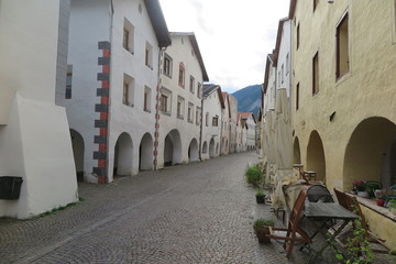 Im Zentrum von Glurns, Südtirol