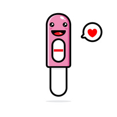 vector design of a happy pregnancy test