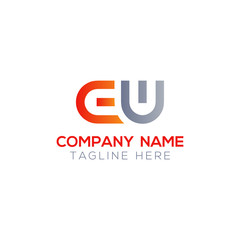 Initial EW Letter Linked Logo. Creative Letter EW Modern Business Logo Vector Template. Initial EW Logo Template Design