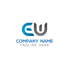 Initial EW Letter Linked Logo. Creative Letter EW Modern Business Logo Vector Template. Initial EW Logo Template Design