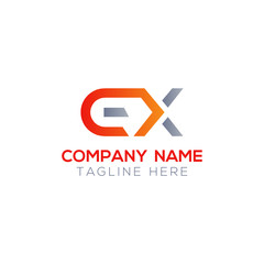 Initial EX Letter Linked Logo. Creative Letter EX Modern Business Logo Vector Template. Initial EX Logo Template Design