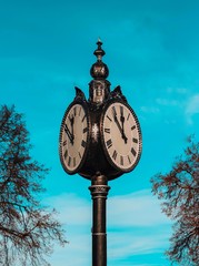 old street clock in the city