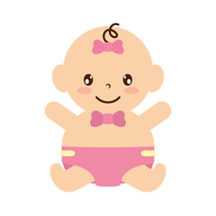 cute little baby girl character