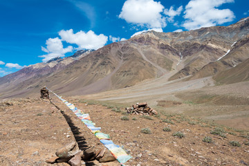 Himachal Pradesh, India - Sep 04 2019 -  Beautiful scenic view from Chandra Taal (Moon Lake) in...
