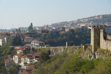 Fototapeta na wymiar Tsarevets is a medieval stronghold situated on a hill of the same name in Veliko Tarnovo, in northern Bulgaria.