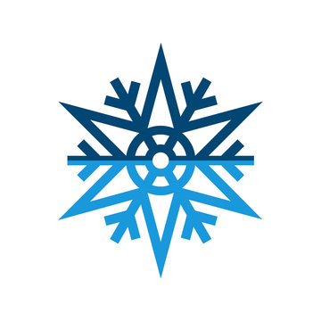 Snowflake Logo vector, Christmas Holiday snowflake picture, snowflake app icon, Snowflake illustration Design.