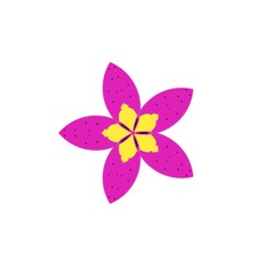 Flower colorful icon on white background