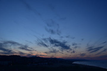 Beautiful Sunset in Pescara city at Spring, Abruzzo, Italy