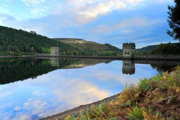 Autumn; Derwent reservoir; Derbyshire; Peak District National Park; England; UK