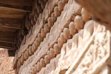 Maijishan Cave-Temple Complex in Tianshui , Gansu Province , China. Artistic treasures of Maiji Mountain caves. UNESCO World Heritage Site.