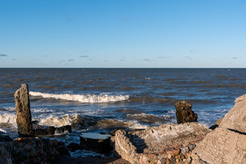 Abadoned military fortifications at Baltic sea, Liepaja, Latvia.