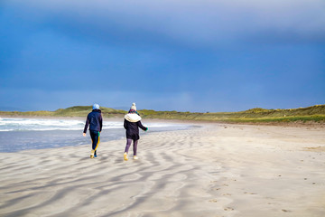 Narin Strand is a beautiful large blue flag beach in Portnoo, County Donegal - Ireland