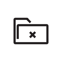 Obraz premium Folder error icon vector isolated on background. Trendy document symbol. Pixel perfect. illustration EPS 10. - Vector.