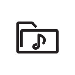 Folder music icon vector isolated on background. Trendy document symbol. Pixel perfect. illustration EPS 10. - Vector.