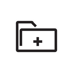 Fototapeta premium Folder plus icon vector isolated on background. Trendy document symbol. Pixel perfect. illustration EPS 10. - Vector.