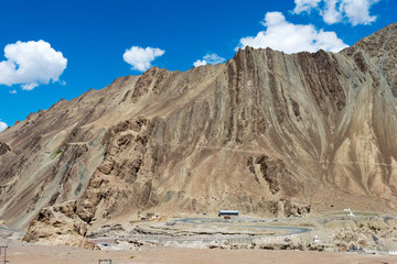 Ladakh, India - Jun 28 2019 - Beautiful scenic view from Between Alchi and Rizong Monastery in Ladakh, Jammu and Kashmir, India.