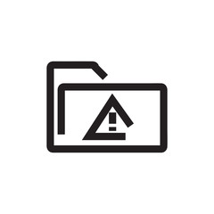 Folder warning icon vector isolated on background. Trendy document symbol. Pixel perfect. illustration EPS 10. - Vector.