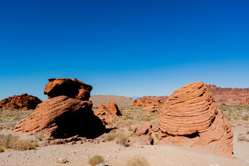 Fototapeta na wymiar Nevada/ United states of America, USA-October 2nd 2019: valley of fire state park