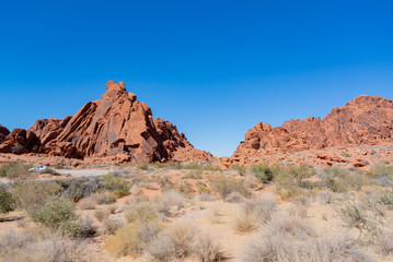 Nevada/ United states of America, USA-October 2nd 2019: valley of fire state park