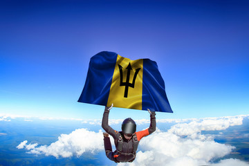 Fototapeta premium Barbados flag travel.