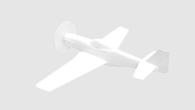 3d rendering of a world war two airplane isolated in a studio background