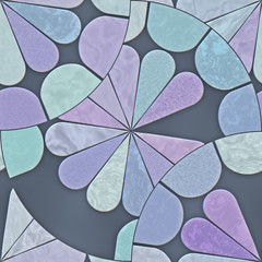  Mosaic floor- 3d illustration. Kaleidoscopic art- geometry seam