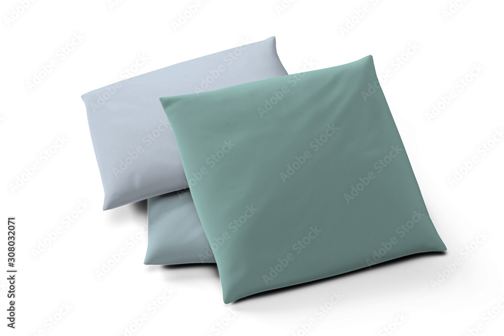 Poster mock up of a pillow - 3d rendering